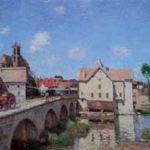 Tableau du Pont de Moret, temps d’hiver, 1893, par Sisley