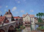 Tableau du Pont de Moret, temps d’hiver, 1893, par Sisley