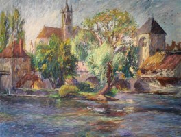 Miguel de Bernède, huile sur toile sur Moret