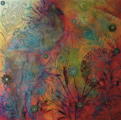 Solenne Le Moigne, Effervescence, 80x80cm. Solenne Le Moigne, Effervescence, 80x80cm.